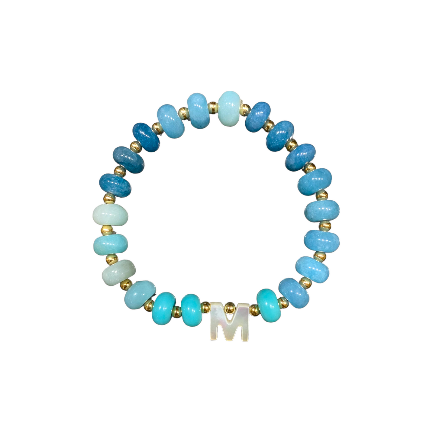 Pearl Initial Rondelle Stack