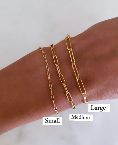 Large Gold-Filled Paperclip Bracelet