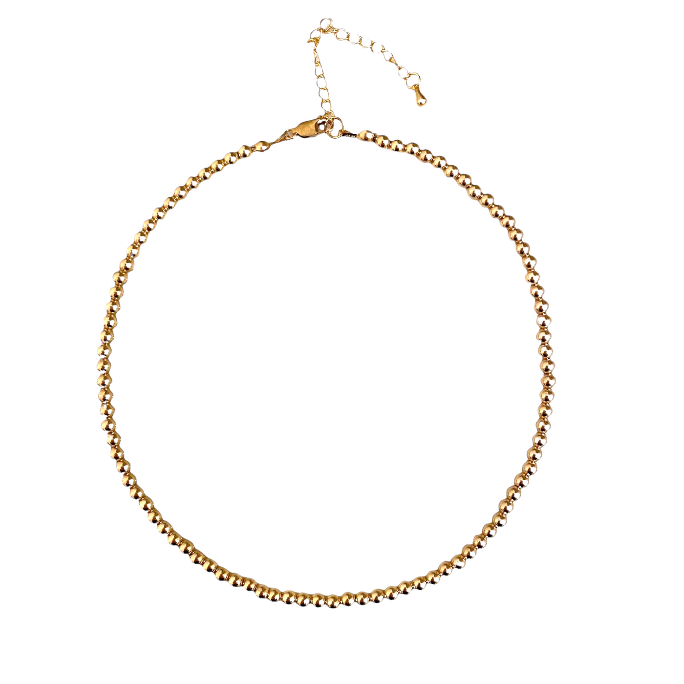 4mm Gold Ball Necklace