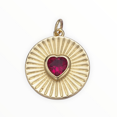 Medallion Heart Charm