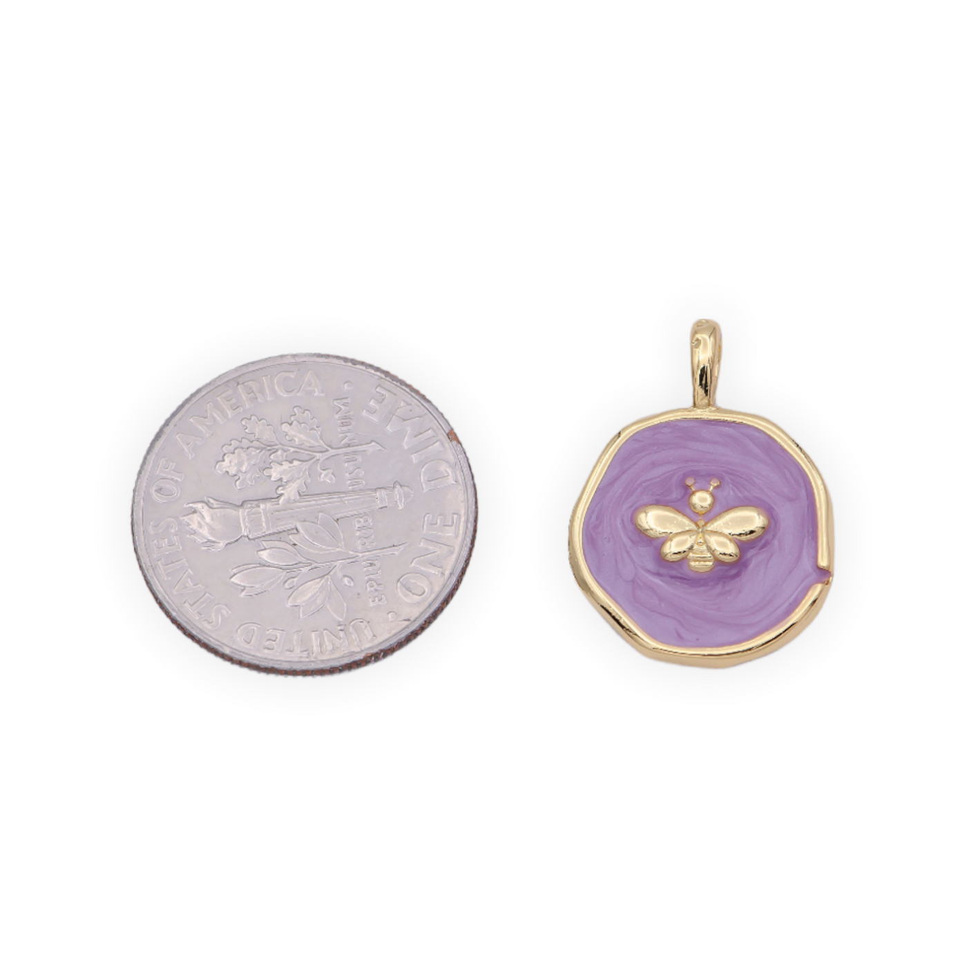 Purple Bee Charm