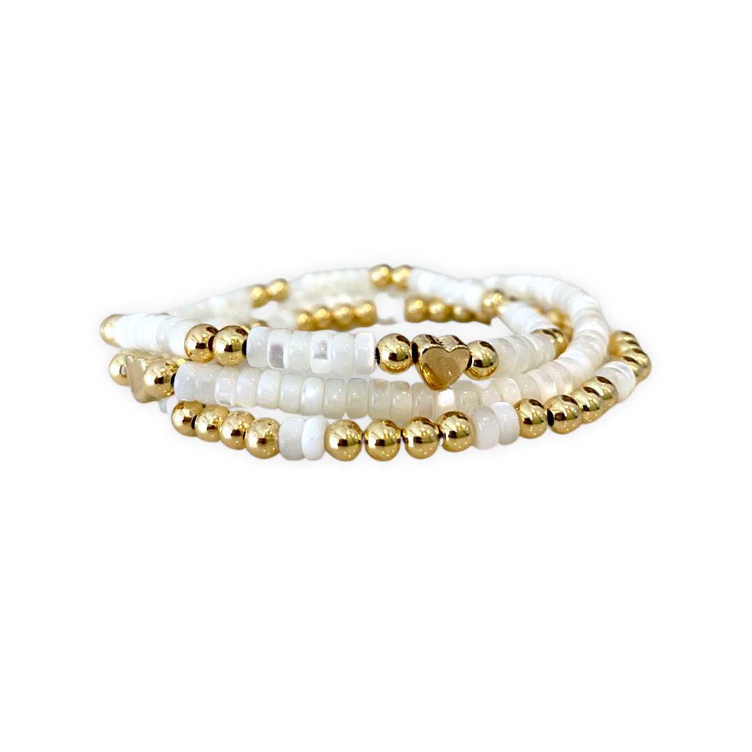 Mother of Pearl x Gold Ball Bundle (3 stackables)