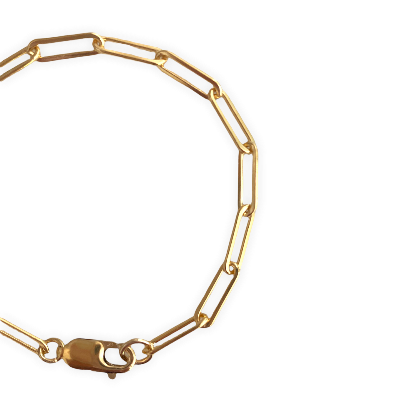 Large Gold-Filled Paperclip Bracelet