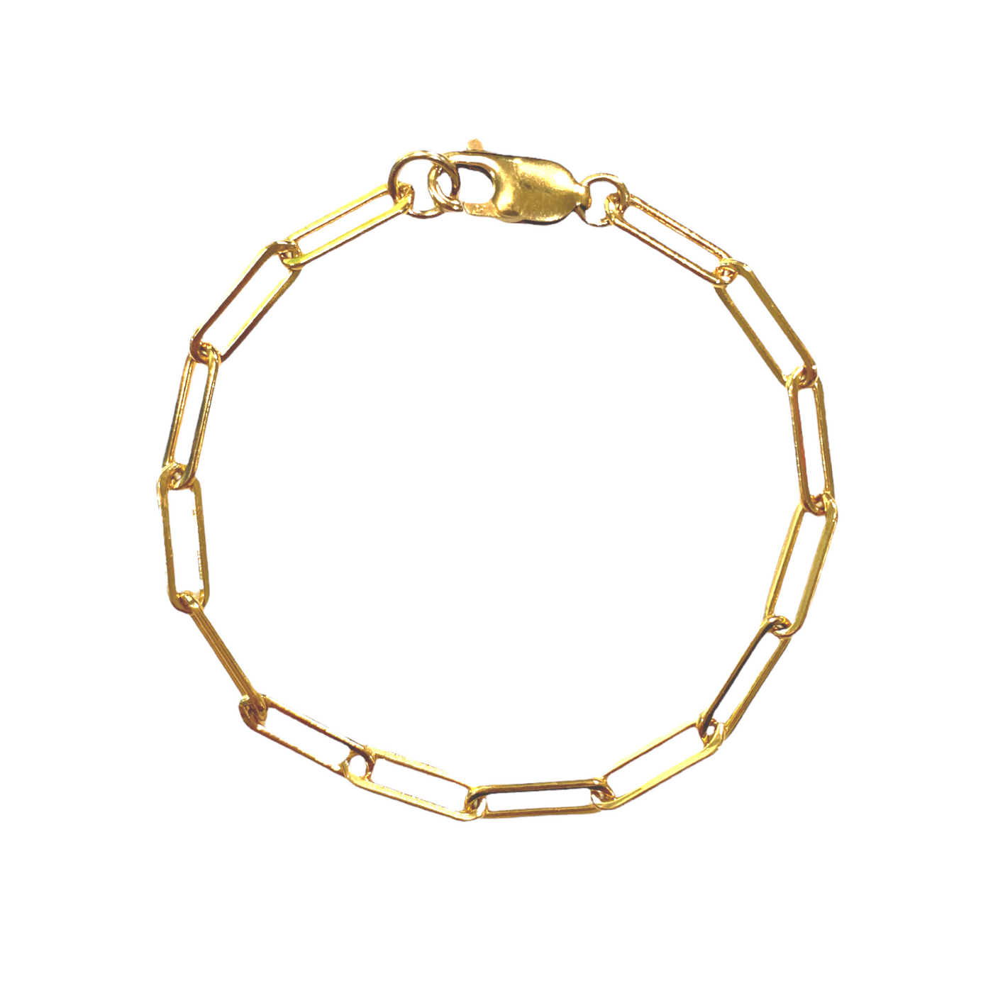 Large Gold-Filled Paperclip Bracelet